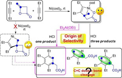 27. Mechanism and Origin of Et2Al(OEt)-Induced Chemoselectivity of Nickel-Catalyzed  Three-Component Coupling of One Diketene and Two Alkynes