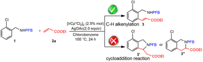 58. DFT Study on the Mechanism of the Iridium-Catalyzed Benzylamine  Ortho C-H Alkenylation with Ethyl Acrylate