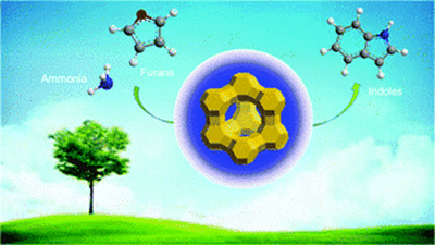 13. Direct production of indoles via thermo-catalytic conversion of  bio-derived furans with ammonia over zeolites