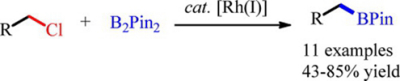 10. Rh(I)-catalyzed borylation of primary alkyl chlorides