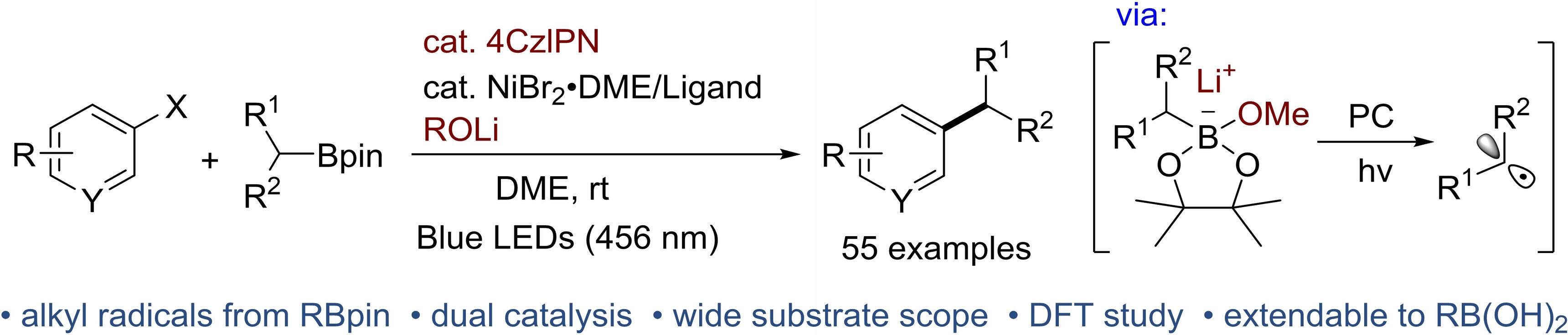 93. Nickel/Photoredox Catalyzed Aryl-Alkyl Cross-Coupling with Alkyl Boronic Esters as Radical Precursors